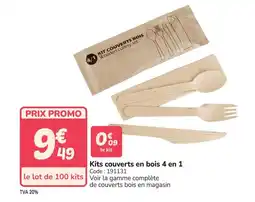 Promocash Kits couverts en bois 4 en 1 offre