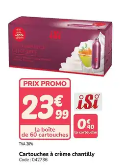 Promocash Cartouches à crème chantilly offre