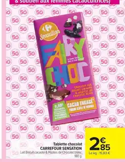 Carrefour CARREFOUR SENSATION Tablette chocolat offre