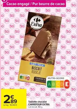 Carrefour CARREFOUR EXTRA Tablette chocolat offre