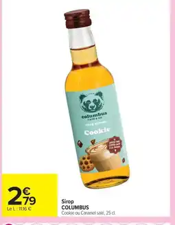 Carrefour COLUMBUS Sirop offre