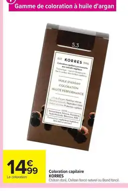 Carrefour KORRES Coloration capilaire offre