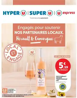 Hyper U Pays d'hérault igp rose rose de bessan hve offre