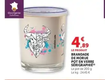 Brandade de morue pot en verre serigraphies