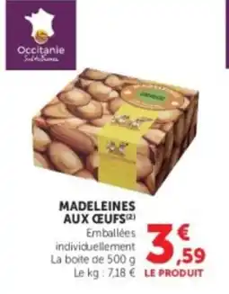 Hyper U Madeleines aux oeufs offre