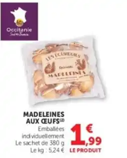 Hyper U Madeleines aux oeufs offre