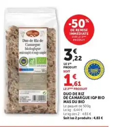 Hyper U Duo de riz de camargue igp bio mas du bio offre
