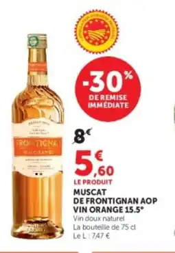 Hyper U Muscat de frontignan aop vin orange 15.5° offre