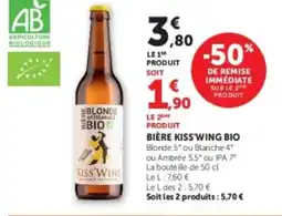 Hyper U Bière kiss'wing bio offre