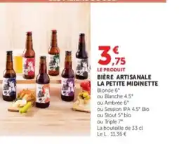 Hyper U Bière artisanale la petite midinette offre