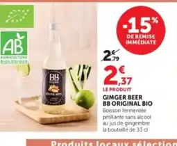 Hyper U Gimger beer bb original bio offre