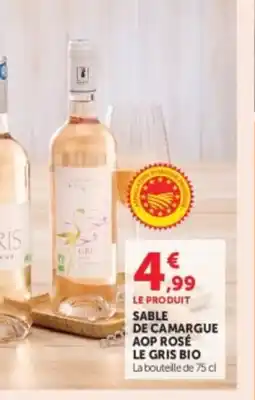 Hyper U Sable de camargue aop rose le gris bio offre