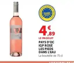 Hyper U Pays d'oc igp rosé les pieds dans l'eau offre