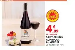 Hyper U AU VOLEUR Saint chinian aop rouge offre