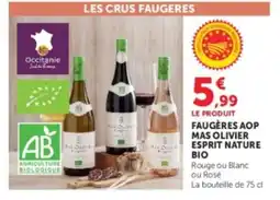 Hyper U Faugères aop mas olivier esprit nature bio offre