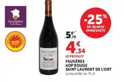 Hyper U Faugères aop rouge saint laurent de l'ort offre
