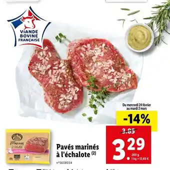 Lidl Pavés marinés à l'échalote offre
