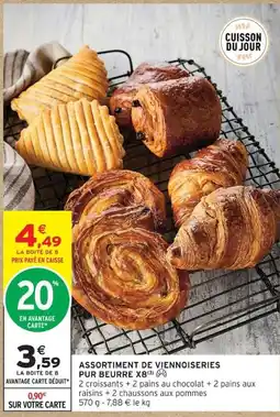 Intermarché Assortiment de viennoiseries pur beurre x8 offre