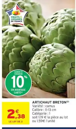 Intermarché Artichaut breton offre