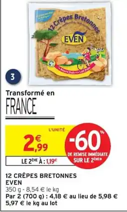 Intermarché EVEN 12 crêpes bretonnes offre