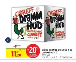 Intermarché DRAMM HUD Bière blonde cuivrée x 12 offre