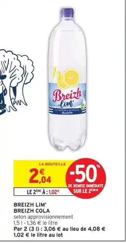 Intermarché BREIZH COLA Breizh lim offre