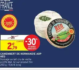 Intermarché RÉO Camembert de normandie aop offre