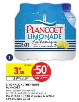 Intermarché PLANCOËT Limonade authentique offre