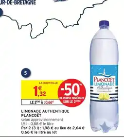Intermarché PLANCOËT Limonade authentique offre