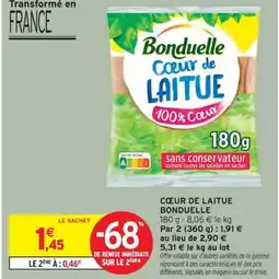 Intermarché BONDUELLE Cœur de laitue offre