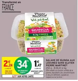 Intermarché PIERRE MARTINET Salade de quinoa aux légumes sans gluten offre