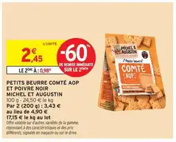 Intermarché MICHEL ET AUGUSTIN Petits beurre comté aop et poivre noir offre