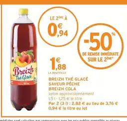 Intermarché BREIZH COLA Breizh thé glacé saveur pêche offre