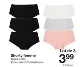 Zeeman Shorty femme offre