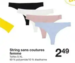 Zeeman String sans coutures offre