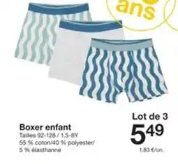Zeeman Boxer enfant offre