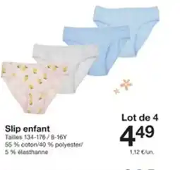 Zeeman Slip enfant offre