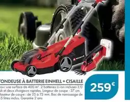 Point Vert Einhell - tondeuse à batterie einhell + cisaille offre