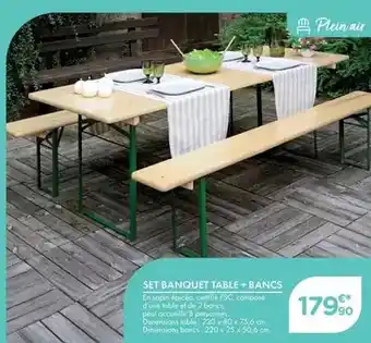 Set banquet table + bancs