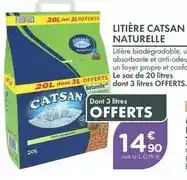 Point Vert Litière catsan naturelle offre