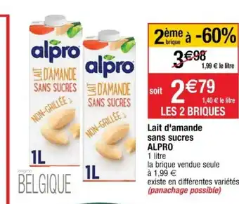 Cora x Carrefour Lait D'Amande Sans Sucres Alpro offre