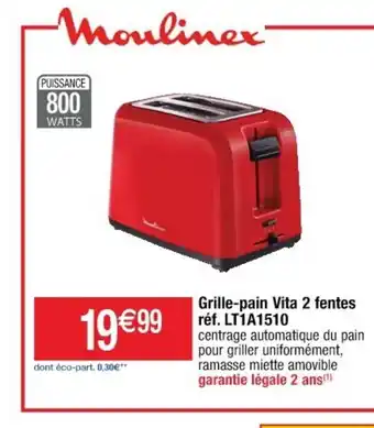 Grille-Pain Vita 2 Fentes Rèf. LT1A1510