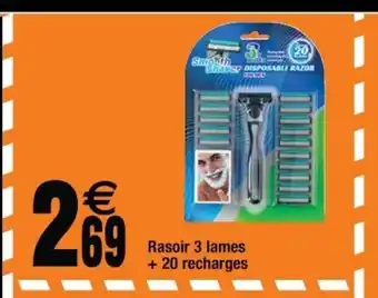 Cora x Carrefour Rasoir 3 Lames + 20 Recharges offre