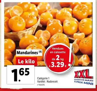Lidl Mandarines offre