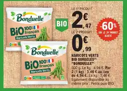E.Leclerc Bonduelle haricots verts bio surgelés offre