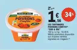 E.Leclerc Sud & sol les tartinades poivrons confits offre