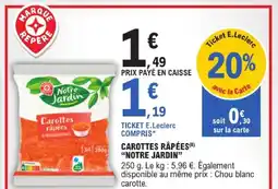 E.Leclerc Notre jardin carottes râpées offre