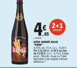 E.Leclerc Kwak bière ambrée belge offre