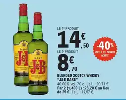 E.Leclerc J&b blended scotch whisky rare offre