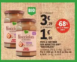 E.Leclerc Nocciolata pâte à tartiner aux noisettes bio offre